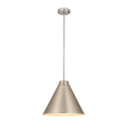Z-Lite Eaton 1 Light Pendant, Brushed Nickel 6011P18-BN